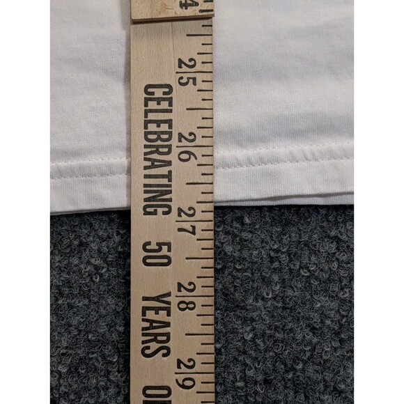 Adidas Long Sleeve T-Shirt Womens  Extra Large White Logo Striped Mountain Logo - Picture 7 of 11